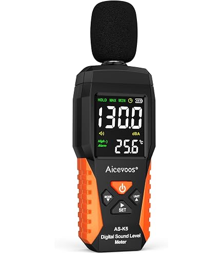 Misuratore Di Livello Sonoro Decibel Con Display LCD 13 Pollici - Misura Suono, Temperatura, Umidità, Allarme