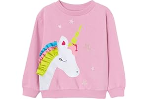 EULLA Sudadera de manga larga para niños y niño, algodón, unicornio, conejo, mariquita, invierno, tops 1 2 3 4 5 6 7 años 92 98 104 110 116 122