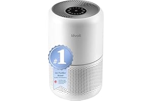 LEVOIT Air Purifier for Bedroom Home, CADR 187 m³/h, 80m², with HEPA & Carbon Filters removes Pollen Allergies Dust Smoke, Air Cleaner with Timer, Quiet 24dB Sleep Mode, Core 300