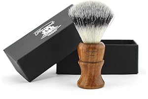 ‎HARYALI LONDON Pędzel do golenia ze srebrną końcówką dla mężczyzn – idealny do pielęgnacji mężczyzn – zapewnia najlepsze golenie w domu lub w podróży, z uchwytem zapobiegającym wilgoci do trzymania