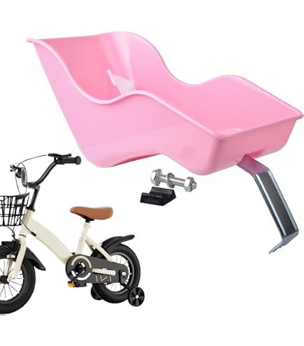 Siège Pour Poupée De Vélo Fille - Avec Autocollants - Compatible Vélos Enfant - Fixation Facile - Rose/Violet
