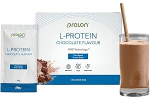 ProLon – L-Protein – 14 Bustine – Bevanda Proteica – 25g di Proteine Vegetali – Vegan – Senza Soia - Made in Italy – Gusto Cioccolato