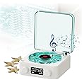 Waves Vinyl Player,Bluetooth Vinyl Record Player Waves,Waves Retro Vinyl Record Player,Waves Vinyl Record Player,Wave Vinyl Record Adjustable Lights,Wireless Portable The Waves Vinyl Player (Blue)