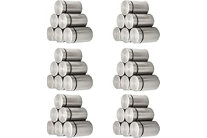 SUpoetry 30 Pezzi Vetro Bulloni, Pubblicità Viti, Utilizzato per Fissare Cartelloni Pubblicitari, Cornici per Foto, Poster in Vetro e Altri Supporti a Parete (12x20 mm)