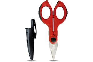 Intercable 16020-F1 3 in 1 Forbice per Elettricisti, Tagliare, Spellare, Crimpare, F1, Rame , Rosso