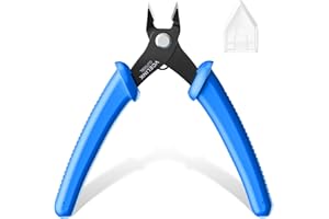 VCELINK Side Wire Cutters Precision Flush Cutters Small Cable Snips Diagonal Pliers Ideal for Electronic Industry Repair, Jewelry Processing, DIY Model Making 129mm Blue