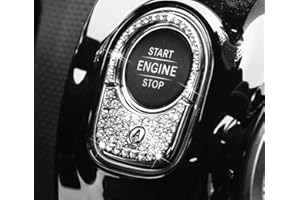 HAILWH Bling Bling Interior Accessories Fit for Mercedes Benz 2019-2024 A Class CLA Modification Rhinestone Crystal Accessories Applique Cover (Ignition Button Sticker 2/pcs)