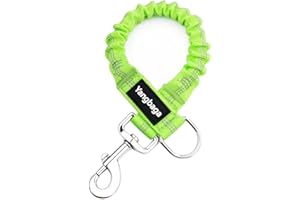 Yangbaga Dogs Shock Absorber, Elastic Buffer Extension leash with Bungee Shock for Pet, Prevent Injury on Arm and Shoulder & Absorb the Pull by Dogs, Great for Bicycle, Running, Walking etc. (Green)