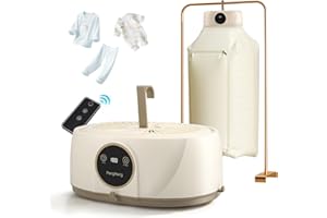 Nastopee Tragbarer Wäschetrockner, Mini-Elektro-Wärmepumpentrockner, Kleiner Wäschetrockner, Timer/UV/Automatische Abschaltung/ 600W Apartment Trip Lufttrockner Dryer Machine