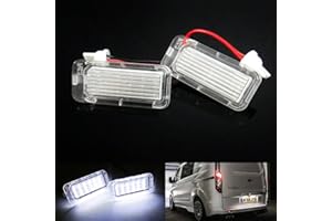 RZG 2x LED Licence Number Plate Light White Canbus For 2011+ Ford Ranger T6 TKE T6.2 RA 2013+ Transit MK8 Transit Custom Connect