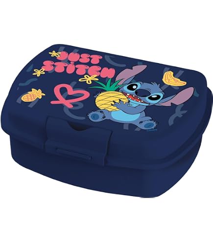 My Sweety Pop Set Repas Stitch - Boîte Goûter + Gourde 450ml - Enfant École Maternelle - Idée Cadeau