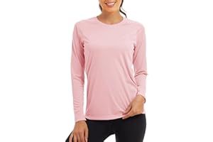 KEFITEVD Hauts Décontractés à Manches Longues pour Femmes Chemises Légères T-Shirts de Randonnée en Plein Air