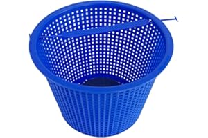 FRTmvg Panier d'écumoire de rechange en caoutchouc robuste – Compatible avec les piscines Hayward SP1070/SP1082, Aladdin et Pentair – Fond lesté et poignée de verrouillage (bleu/blanc) (Bleu-S)