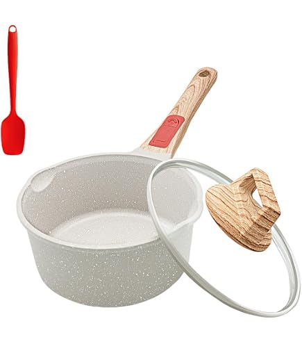 Casserole DIVORY 18cm 2L Avec Couvercle - Antiadhésive Induction - Poignée Amovible