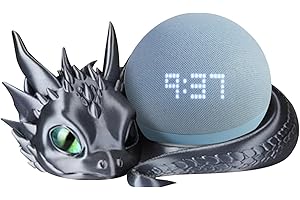 GENERIC Dragon Stand For Echo Dot 4th/5th Gen | Printing Dragon Shaped Speaker Stand | Speaker Holder Bracket For Echo Dot Accessories | Smart Speaker Stand For Desktop, Bookshelf Decoration