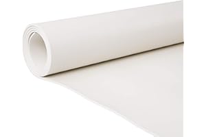 NORD-INDUSTRIEGUMMI 2m² Gummiplatte aus EPDM - 3 mm Stärke - 1,40 m x 1,43 m - Weiße Gummimatte geeignet für Lebensmittel nach FDA - Glatte Vollgummi Matte - ozon- und witterungsbeständig