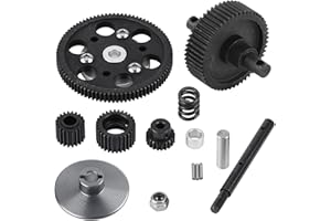 Dilwe RC Auto Gerades Zahnrad, Metall-RC-Zentrum-Getriebe Gerades Zahnrad-Set für SCX10 RC-Modellauto-Komponententeile Zubehör