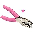 Hole Punch for Paper Crafts-Single Shape Metal Handheld Portable for Card Making Pink (Star)