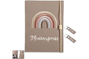 DONOONIS Mutterpass Schutzhülleaus Aus Filz Mit Fächern, Mutterkindpasshülle österreich,Hülle Mutterpass,Mutterpass Schutzhülle,Mit Gummiband, Für Versicherungskarten