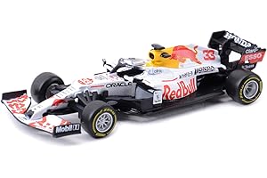 IYASFPFP RedBull Racing RB16B con casco Perez Verstappen #33 #11 Fórmula 1 2021 Colección Car escala 1:43 (RB16B #33 blanco)