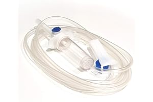VENSALUD | Set di infusione | Gravity Endovenous Infusion Equipment Transparent Drip Chamber Visualizza gocciolamento | Per applicazione liquida | Senza lattice | Senza DEHP | 1,80 mts | 25 pezzi