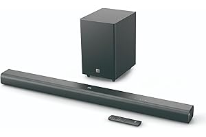 JBL Cinema SB 550, Soundbar 3.1 Canali con Subwoofer Wireless, Bluetooth per Streaming Wireless, Dolby Atmos Integrato, Connessione HDMI ARC e Ottica, Design Compatto, Telecomando, 250 Watt, Nero