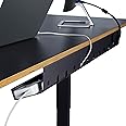 PAMO Cable Management Under Desk for Easy mounting Under-Table I Set of 2 - with 10X Cable Ties I Desk Organizer for Office/Home Office Table Thoughtful Cable Tray Holder, Black