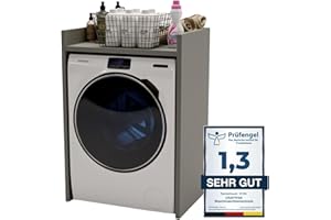 ‎CRAFTPAK CraftPAK Waschmaschinenschrank geeignet für Waschmaschine & Wäschetrockner, Waschmaschinenschrank Überbauschrank, Badezimmermöbel Größe 66x97x62 cm Farbe Grau