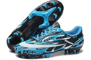 WOWEI Chaussures de Football Garçon Fille Crampons FG/AG Professionnel Baskets Chaussures de Sport pour Enfants Athlétisme Antidérapant Chaussures Entraînement de Football Unisex