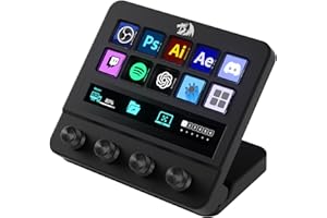 Redragon SS552 Stream Controller - All-in-One Macro Pad with Customization Touch Strip, LCD Keys & Dials, Stream Station for Content Creators, Streaming, Gaming - PC & Mac Compatible