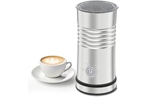 BOGSETH Elektryczny spieniacz do mleka 4 w 1, elektryczny spieniacz do mleka do zimnego i ciepłego spieniania kakao, z powłoką zapobiegającą przywieraniu, 500 W, 240 ml