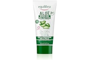 equilibra Corpo, Aloe Dermo-Gel, Gel Lenitivo a Base di Aloe Vera, Crema Corpo per Arrossamenti, Sollievo Dopo Sole, Post Depilazione o Rasatura, Rossori Gengive, Piedi Stanchi, 150 ml