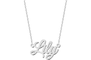UMAGICBOX Exquisite Personalized Name Necklace|Choose from 14 Font Styles|Customizable 18K Gold Plated Stainless Steel & Sterling Silver Pendant|Unique Gift for Her