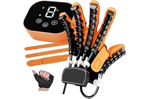 XGXHIN Guanti per Riabilitazione della Mano robotica per Ictus, Dispositivo di Allenamento delle Dita con Forza Regolabile per Il Recupero dell'emiplegia