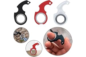 Wondsea 3pcs Llavero Spinner,Llavero Fidget Spinner,Juguetes Llavero Giratorio Fidget,Portable Keychain Spinner for Finger Exercising for Adults and Child to Relieve Boredom（Negro+Blanco+Rojo）
