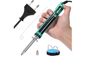 YIHUA 929D-V Fer à dessouder électrique à dépression Pompe a dessouder avec poignée de chargement plus courte et buses de dessoudage 1.0mm 1.2mm pour le dessoudage de trous traversants (EU PLUG)