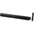 SHARP HT-SB107 2.0 Soundbar, 90W Small Wireless Bluetooth Soundbar for TV and Device Streaming with Aux, USB Playback, HDMI ARC /CEC & Digital Optical-in, Wall Mountable or Table Top Sound Bar -Black