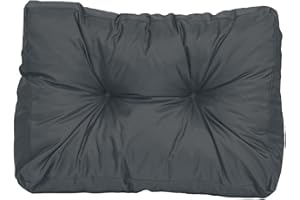 ‎TEXDEKO TexDeko® Garden Seitenkissen 60x40x20/10cm wasserabweisend UV - beständig gesteppt Premium Kissen für Europaletten In- & Outdoor Palettenpolster (Anthrazit)