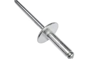 AERZETIX - Juego de 100 remaches ciegos Ø4.8x16mm con cabeza ancha 16mm - DIN 7337 C - remache pop con ruptura de vástago - en aluminio/acero - C48177