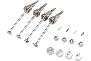 Veciado 4 StüCke Metall Antriebswelle CVD und Rad Hex für HBX 18856 18857 18858 18859 18859A 18859E 1/18 RC Auto Upgrade Teile