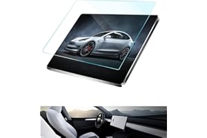 ASZSK Protecteur d'écran pour Tesla Model Y 2020-2024 Model 3 2018-2023, 9H Film de Protection en Verre Trempé, Tesla Accessoires 15" Protecteur Ecran
