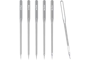 LOGHOHU 50 Stück Nähmaschinennadeln, Nähnadeln Nähmaschine, Nähmaschinen Nadeln Universal Regulär Punkt Verschiedene Größen 75/11 80/12 90/14 100/16 110/18 Scharfe Nähmaschinennadeln für Heimnähmaschine