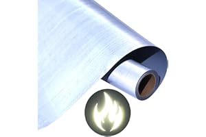 KEGUMINGX Odblaskowa folia do plotera, tekstylna, odblaskowa, winylowa, szara, 30,5 cm x 183 cm, do ploterów Cricut i Silhouette Cameo, tekstyliów, folia transferowa do naprasowywania, do samodzielnego