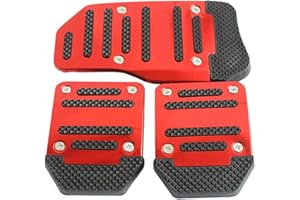 CWED Car Pedals für Bremsen, Kupplungen und Öltanks verwendet,Robust und langlebig, praktisch und schön, geeignet für Autopedale(rot)