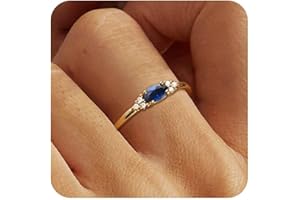 ZNBOH Bague Femme Or Pierre de Naissance Bagues Plaqués Or 18 Carats Pouce Bague con Citrine Grenat Améthyste Péridot Émeraude Alliance Bague Fiançailles Promesse Mariage Cadeau Anniversaire Bijoux