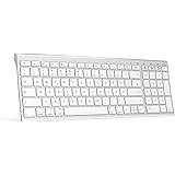 Jelly Comb Kabellose Bluetooth Tastatur, Wiederaufladbare Funktastatur mit 3 Bluetooth Kanal für iPad/MacBook/iPhone, Mac OS 