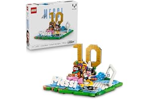 LEGO Editions Lionel Messi — piłkarskie momenty 43011 | Sportowa dekoracja, zestaw klocków dla dzieci, prezent dla fana piłki nożnej, dla chłopców i dziewczynek 10+, 500 elementów