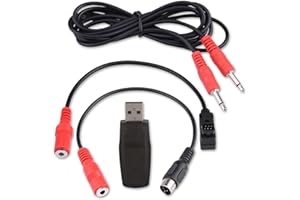 EQULUP Cavo simulatore RC 22 in 1, simulatore di volo USB per aereo RC con cavi Set di dispositivi di addestramento per modello di volo per Realflight G7/ G6/ G5 Phoenix 4 E2HG