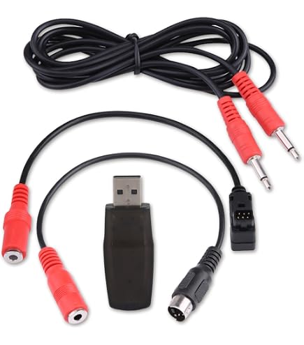 DAGIJIRD – Câble USB Simulateur FlySky FS-SM100 – 1,5 M – Compatible Windows – Pour Manettes FS-I6 GT3B