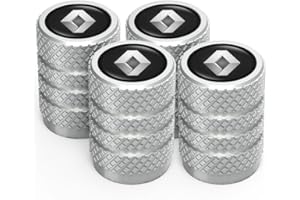 ACHARD für Renault Ventilkappen, Reifen Ventilkappen für Renault Koleos Kadjar Talisman Captur Espace Clio Megane,Ventilkappen mit Dichtung für stabilen Reifendruck, Autoventil Kappe, Auto Zubehör, Silber